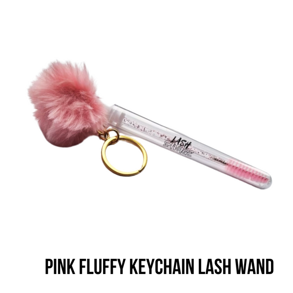 FLUFFY KEYCHAIN LASH WAND - PINK