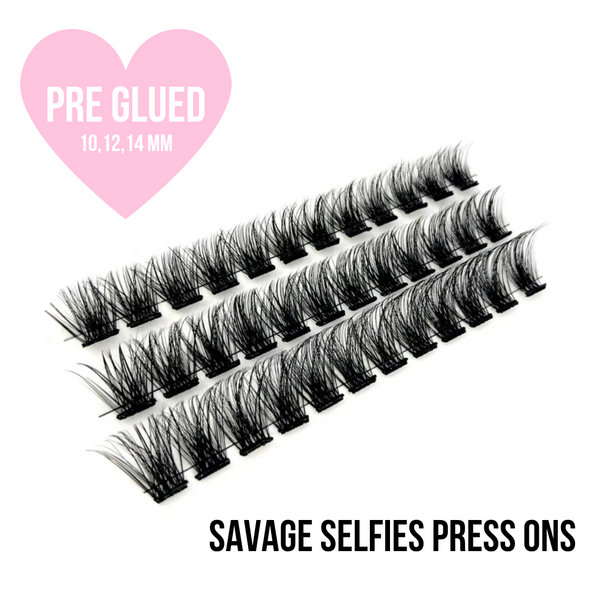 SAVAGE SELFIES - PRESS ONS (PRE GLUED LASHES)