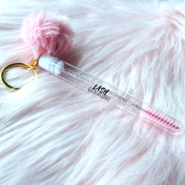 FLUFFY KEYCHAIN LASH WAND - PINK